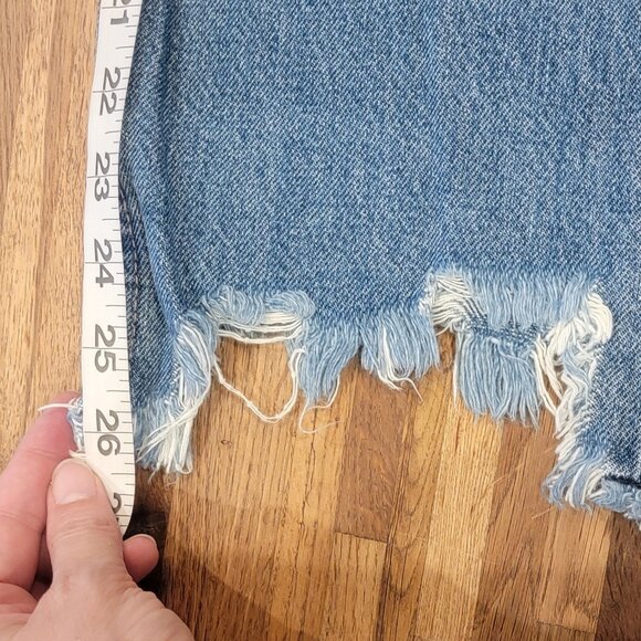 NWOT We the Free by Free People Maggie Denim Distressed Straight Leg Jeans - Picture 12 of 16